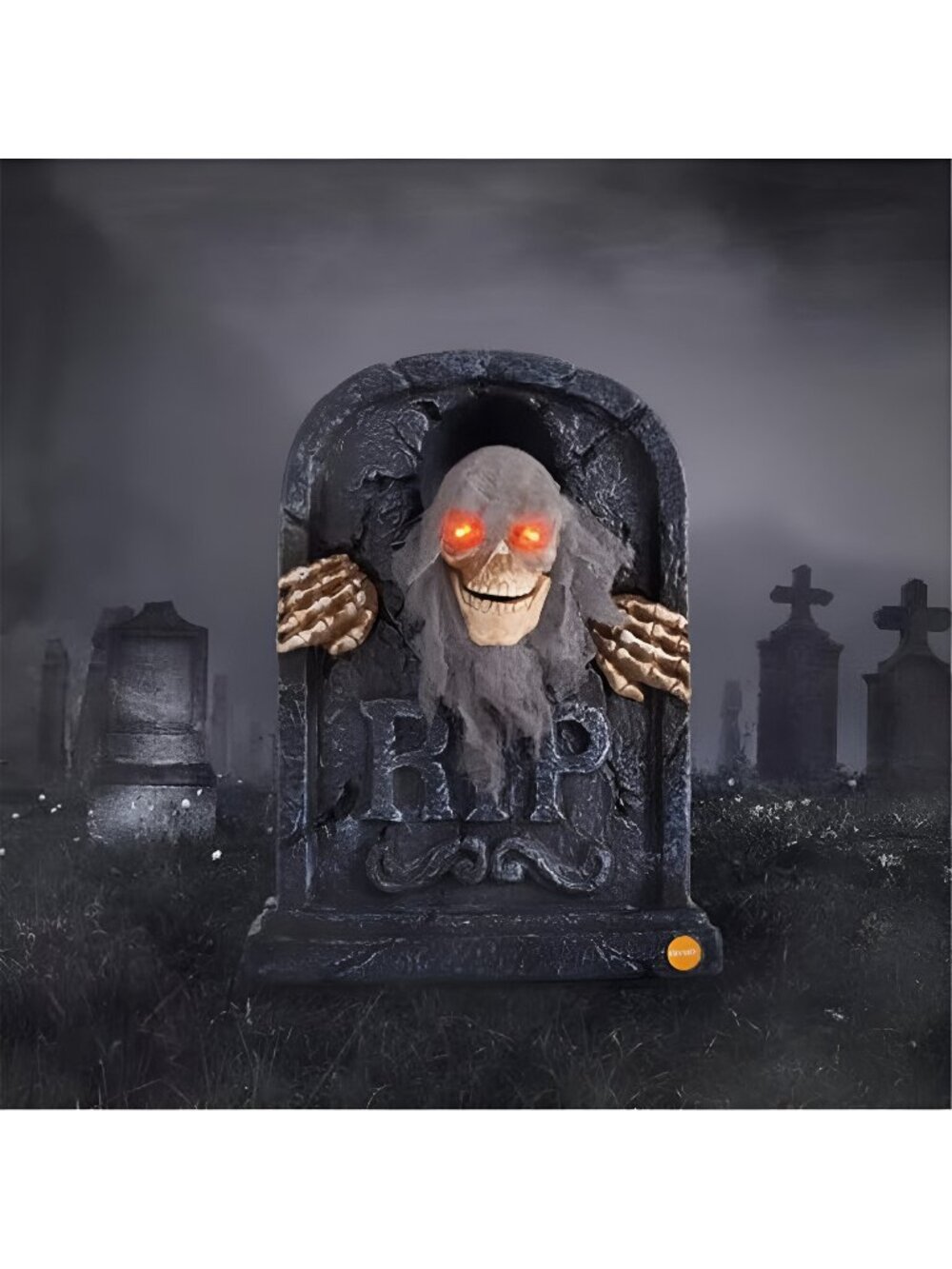 Halloween Animatronic Zombie Tombstone Animated Skeleton Decorations - Sensor